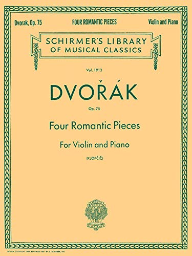 Dvorak Four Romantic Pieces For Violin And Piano