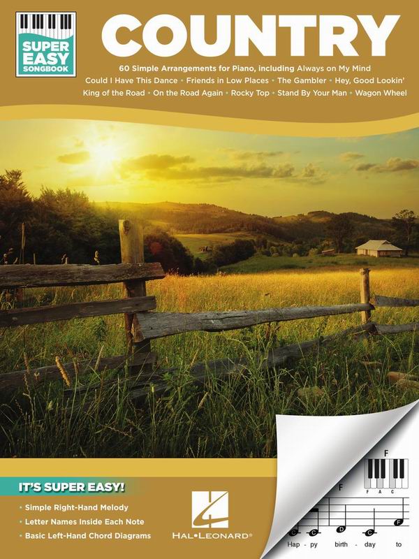 COUNTRY -Super Easy Songbook 鄉村歌曲-超簡單歌本鋼琴譜