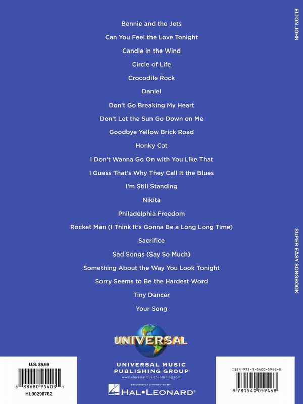 ELTON JOHN -Super Easy Songbook 超簡單歌本鋼琴譜