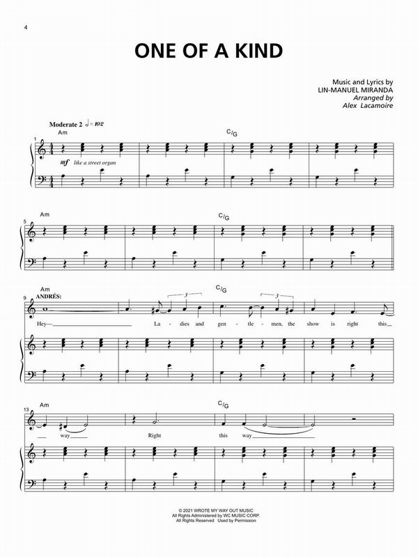 VIVO (Soundtrack) (Piano/Vocal/Guitar)