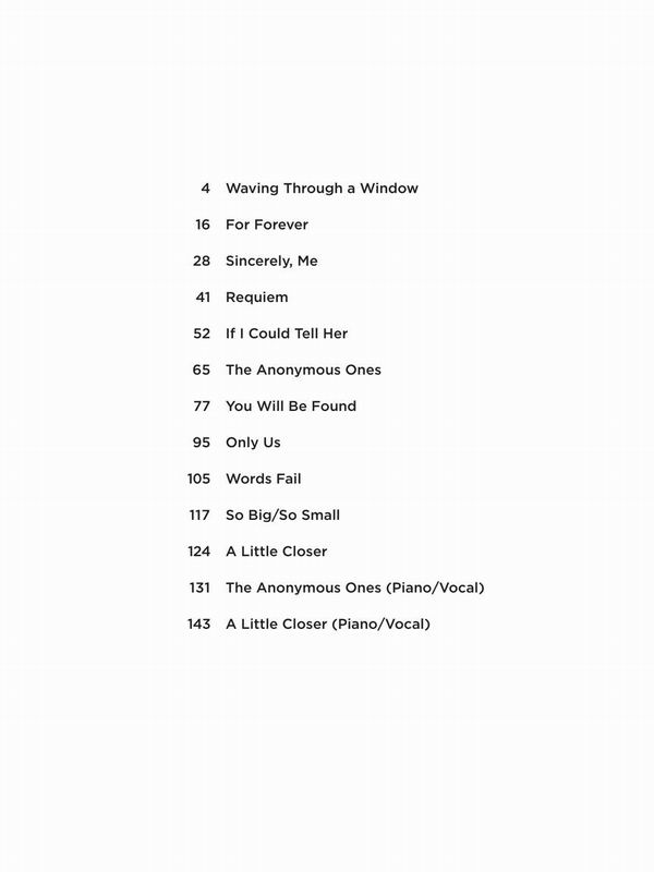 DEAR EVAN HANSEN Music from the Motion Picture Soundtrack (P/V/G)