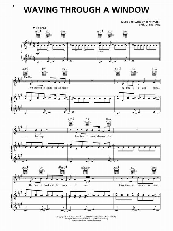 DEAR EVAN HANSEN Music from the Motion Picture Soundtrack (P/V/G)