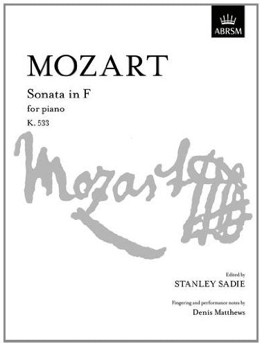 Mozart Sonata In F K 533 Piano