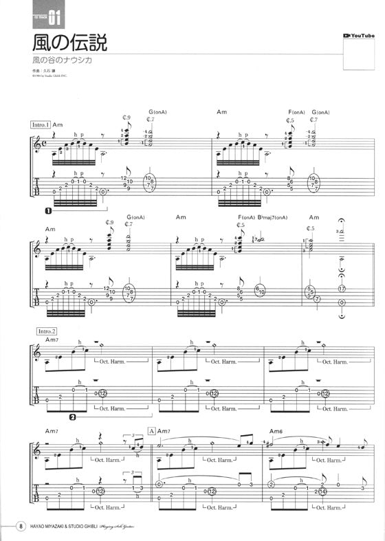 Playing On Guitar/ Hayao & Ghibli (with CD) 宮崎駿 結他譜