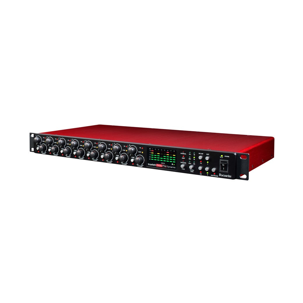 Focusrite Scarlett OctoPre Dynamic - Eight-Channel Mic Pre with A-D/D-A Conversion and Analogue Compression