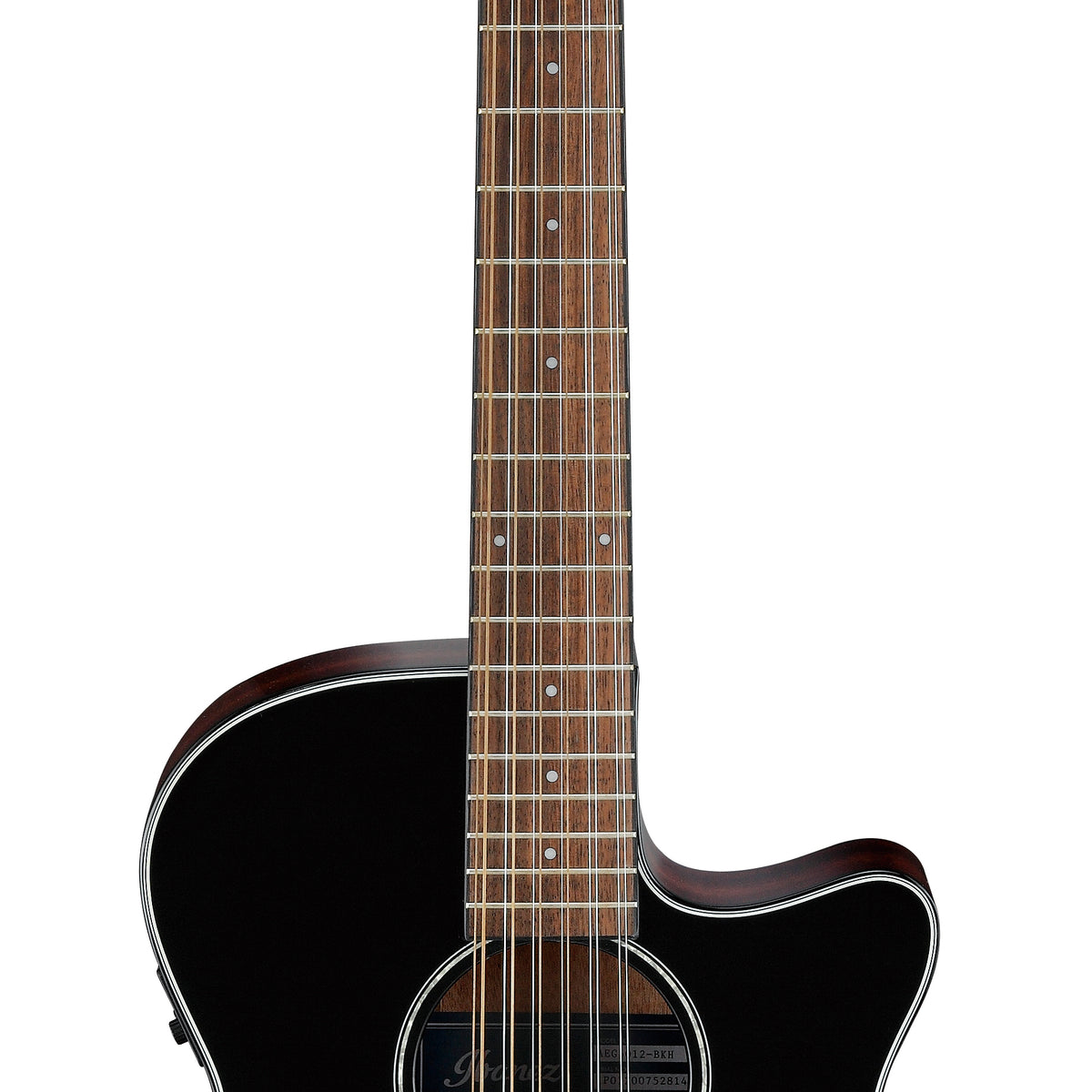 Ibanez AEG5012 12-string Acoustic Guitar - Black High Gloss 木結他