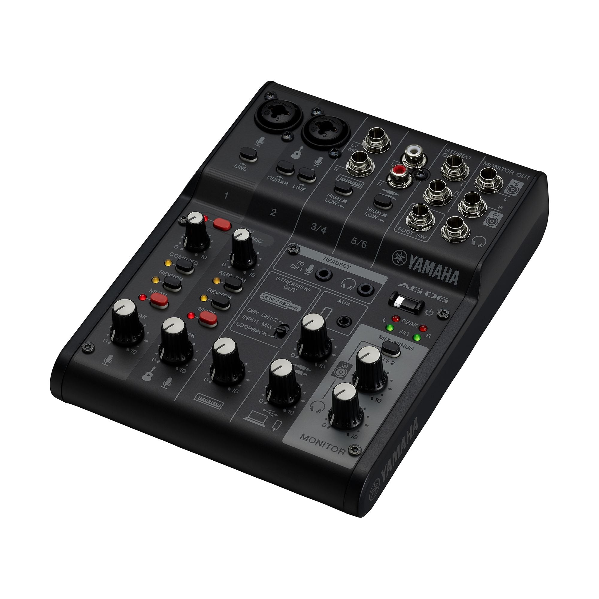 AG06MK2  6-Channel Live Streaming Loopback Audio USB Mixer (Black)