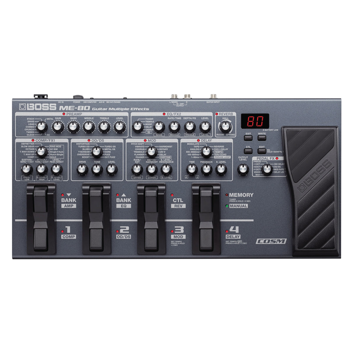Jazzさん専用！ME-80 Guitar Multiple Effects BOSS ME-80 Guitar Multiple Effects — Tom Lee Music