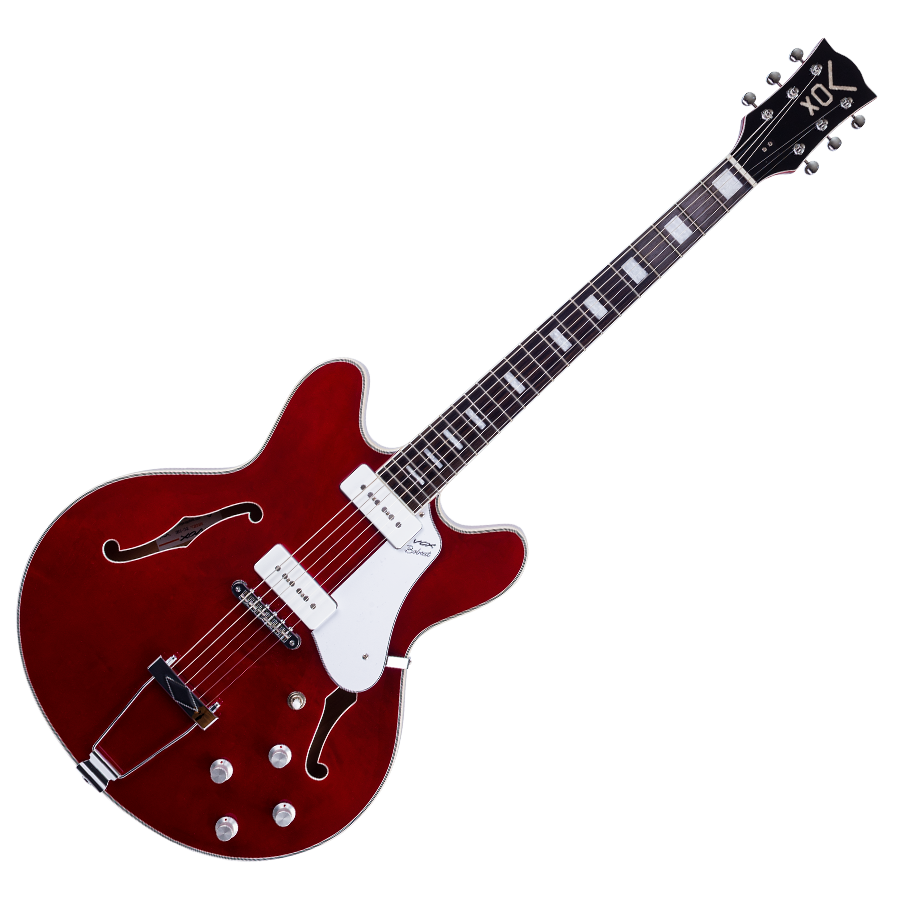 Vox Bobcat V90 Semi-Hollowbody Guitar (Cherry Red)