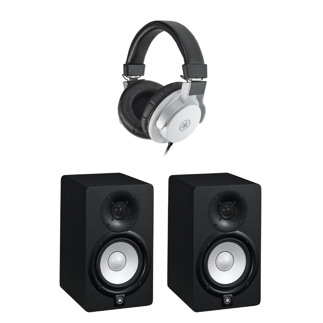 Yamaha HS5 Powered Studio Monitors + HPHMT7W Studio Monitor Headphone