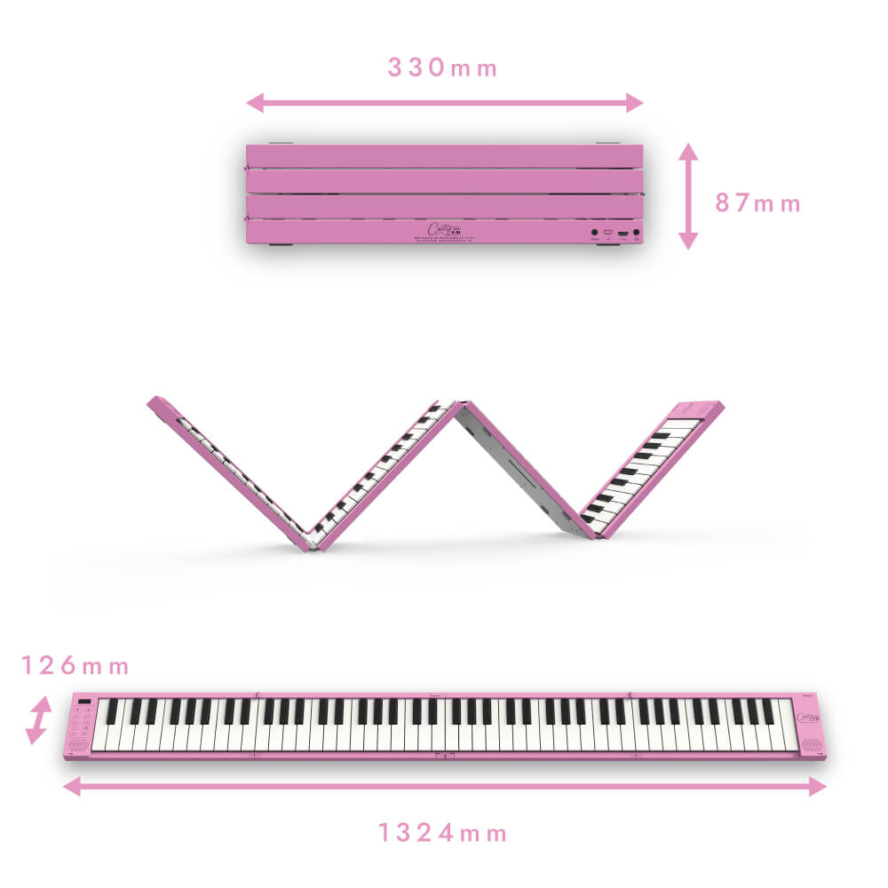 Carry-on 摺疊式88鍵數碼鍵琴 (粉紅特別版) - 限量發售