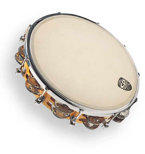 LP 10" CP Wood Tunable Tambourine Double Rows Jingles (CP391)