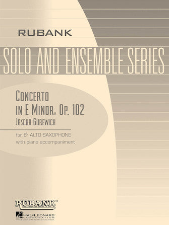 Concerto in E Minor, Op. 102 Alto Saxophone Solo with Piano - Grade 6