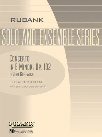 Concerto in E Minor, Op. 102 Alto Saxophone Solo with Piano - Grade 6