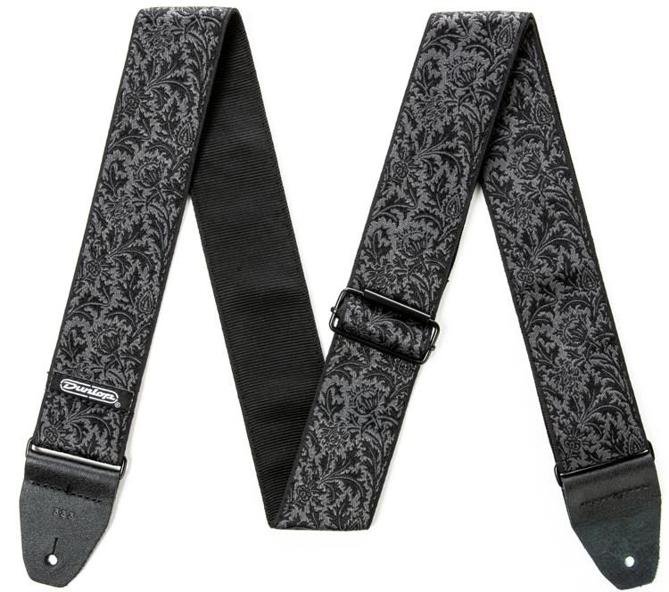 Jim Dunlop, D6714, Jacquard Black Thistle, Guitar Strap