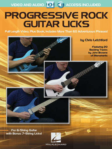 Progressive Rock Guitar Licks Featuring 20 Backing Tracks by John Browne of Monuments