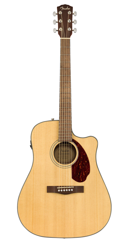 FENDER CD-140SCE DREADNOUGHT, WALNUT FINGERBOARD GUITAR (NATURAL) W/CASE - Acoustic Guitar 木結他