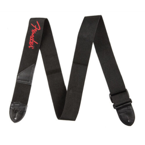 FENDER 2" Black Poly Strap w/Fender Logo