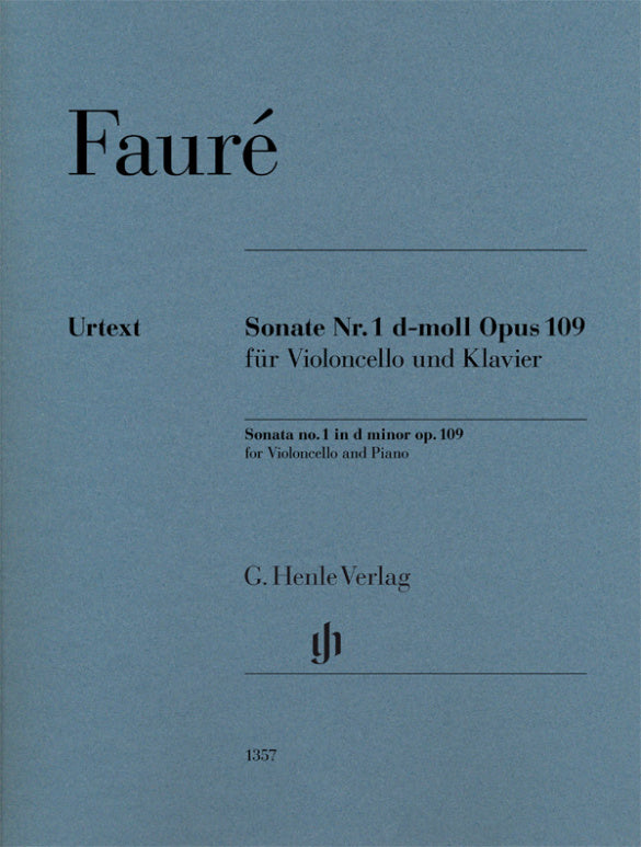 FAURÉ CELLO SONATA NO. 1 IN D MINOR, OP. 109
Cello and Piano