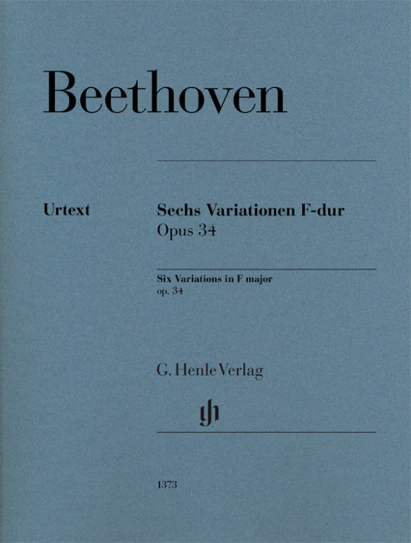 BEETHOVEN 6 VARIATIONS IN F MAJOR, OP. 34
Piano Solo