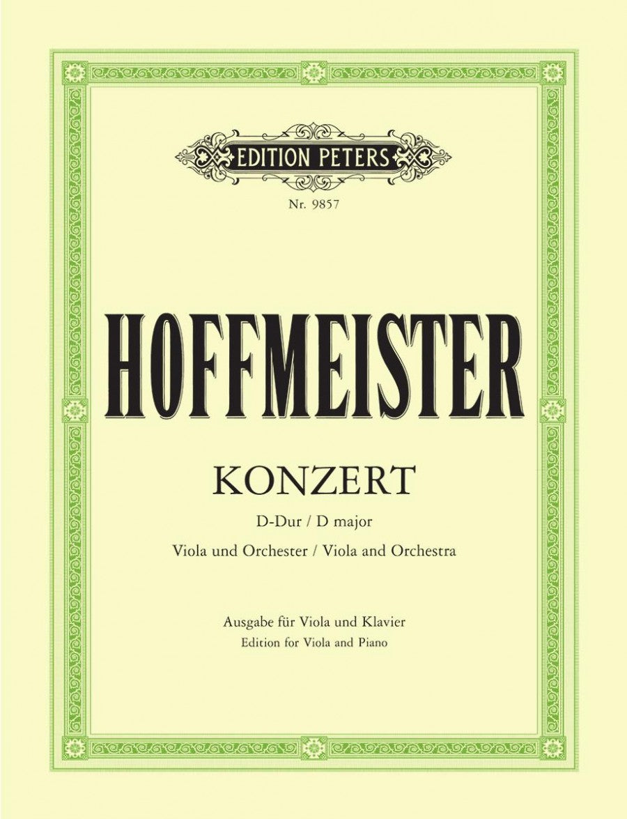 Hoffmeister: Concerto in D for Viola
