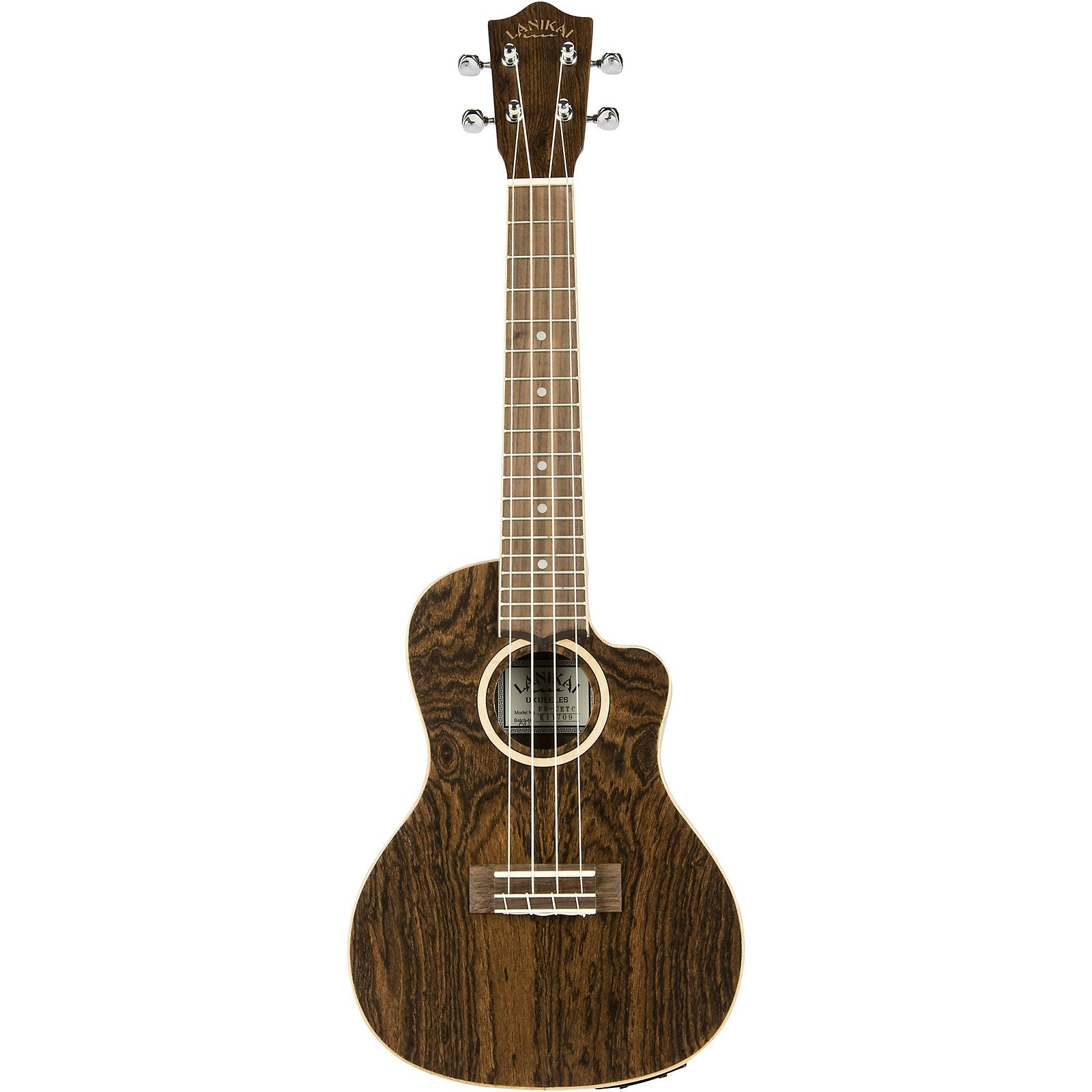 Lanikai, Figured Bocote Thin Body Concert with A/E, Ukulele