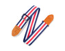 Levy's, 2" Cotton Guitar Strap                                                                                                                                                                                                                                                                                                                                                                     Color Available: Red, White And Blue Stripe,  Black, White And Green Stripe