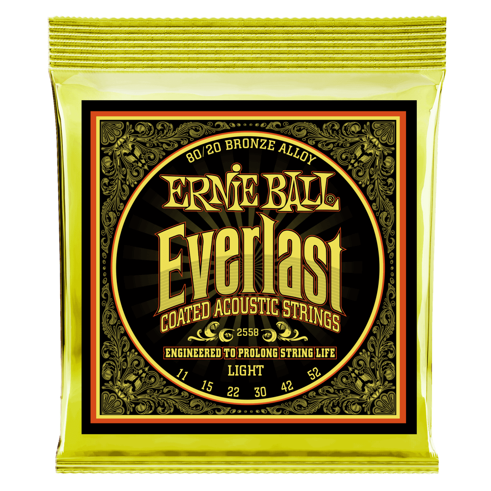 Ernie Ball, 2558, Everlast Acoustic 80/20 Bronze Light, 結他弦線