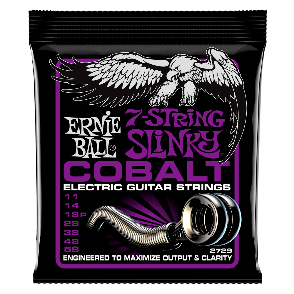 Ernie Ball Power Slinky Cobalt 7-String Electric Guitar Strings - 11-58 Gauge