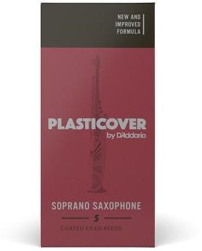D'addario Plasticover Series Bb Soprano Saxophone Reeds, 5pcs box (assorted strength)