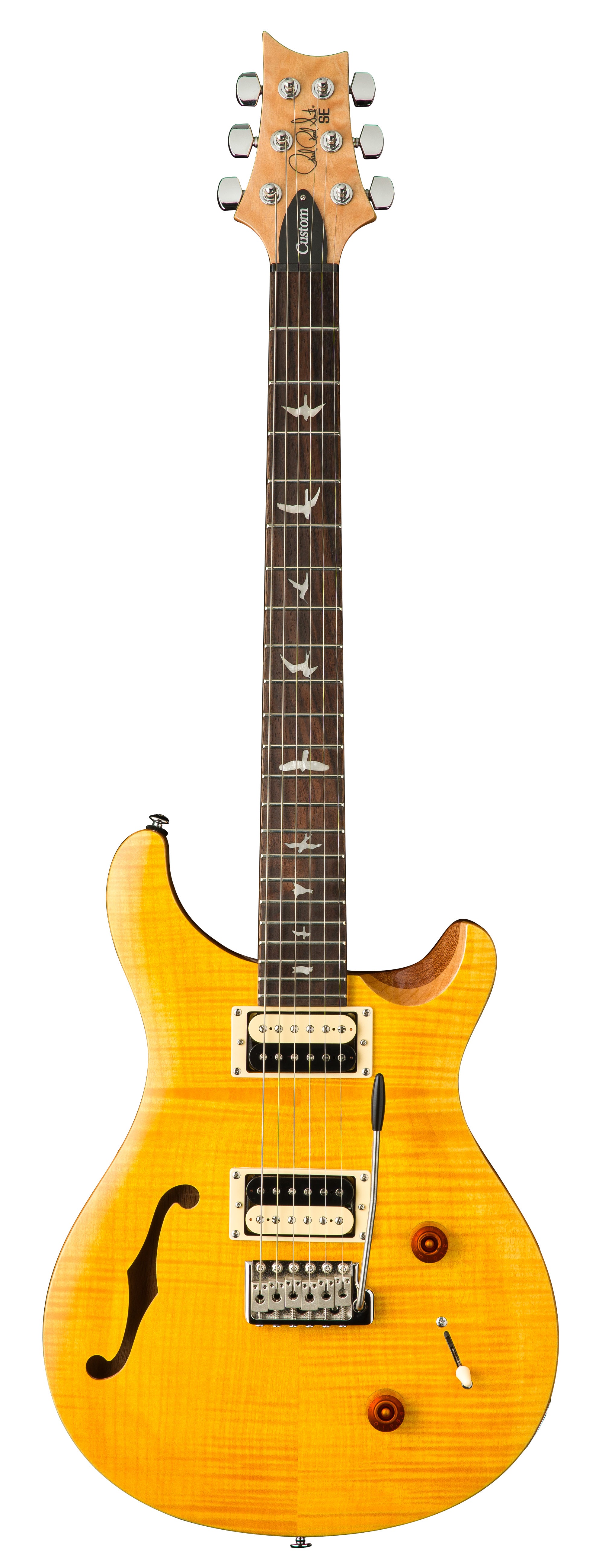 PRS SE Custom 22 Semi-Hollow Electric Guitar (Santana Yellow)