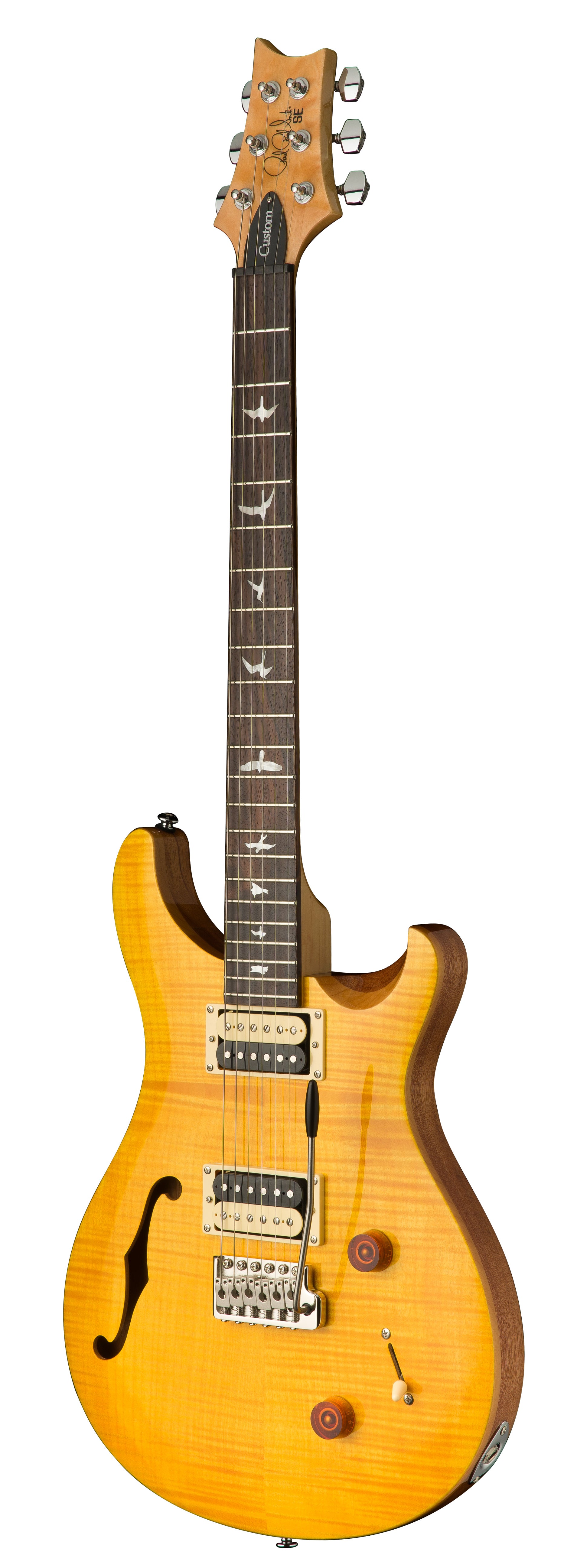 PRS SE Custom 22 Semi-Hollow Electric Guitar (Santana Yellow)