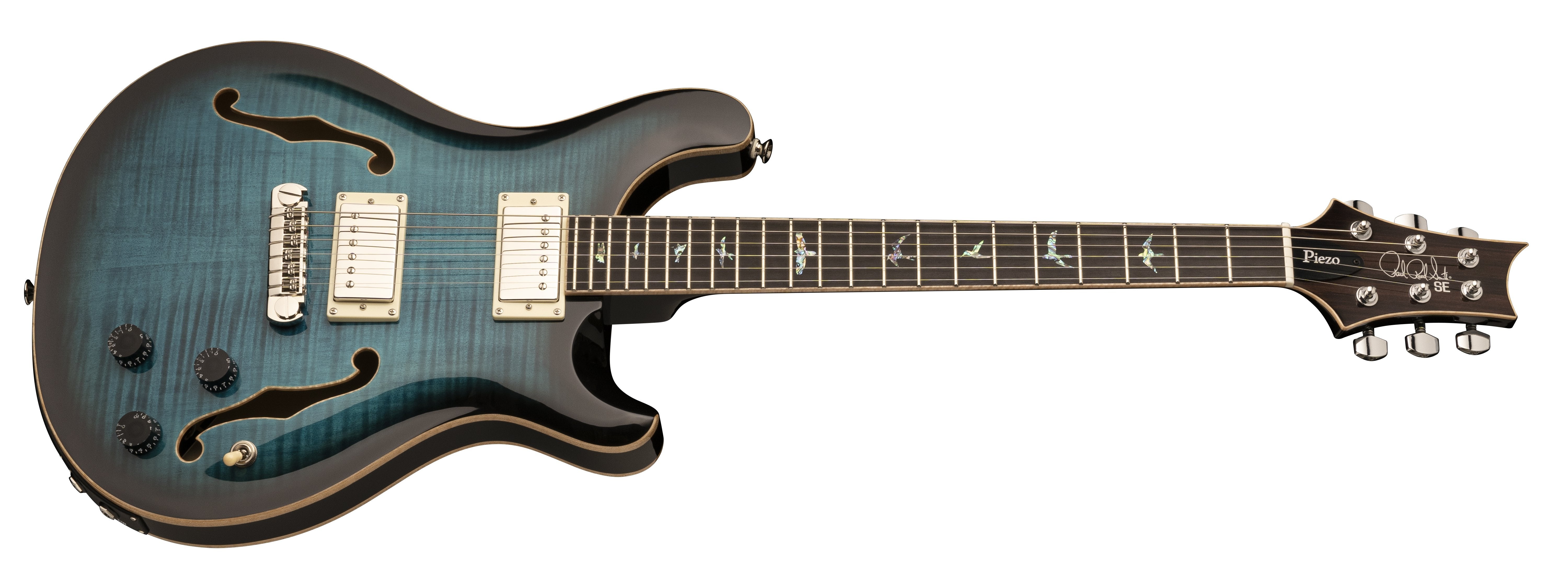 PRS SE Hollowbody II Piezo Electric Guitar (Peacock Blue)