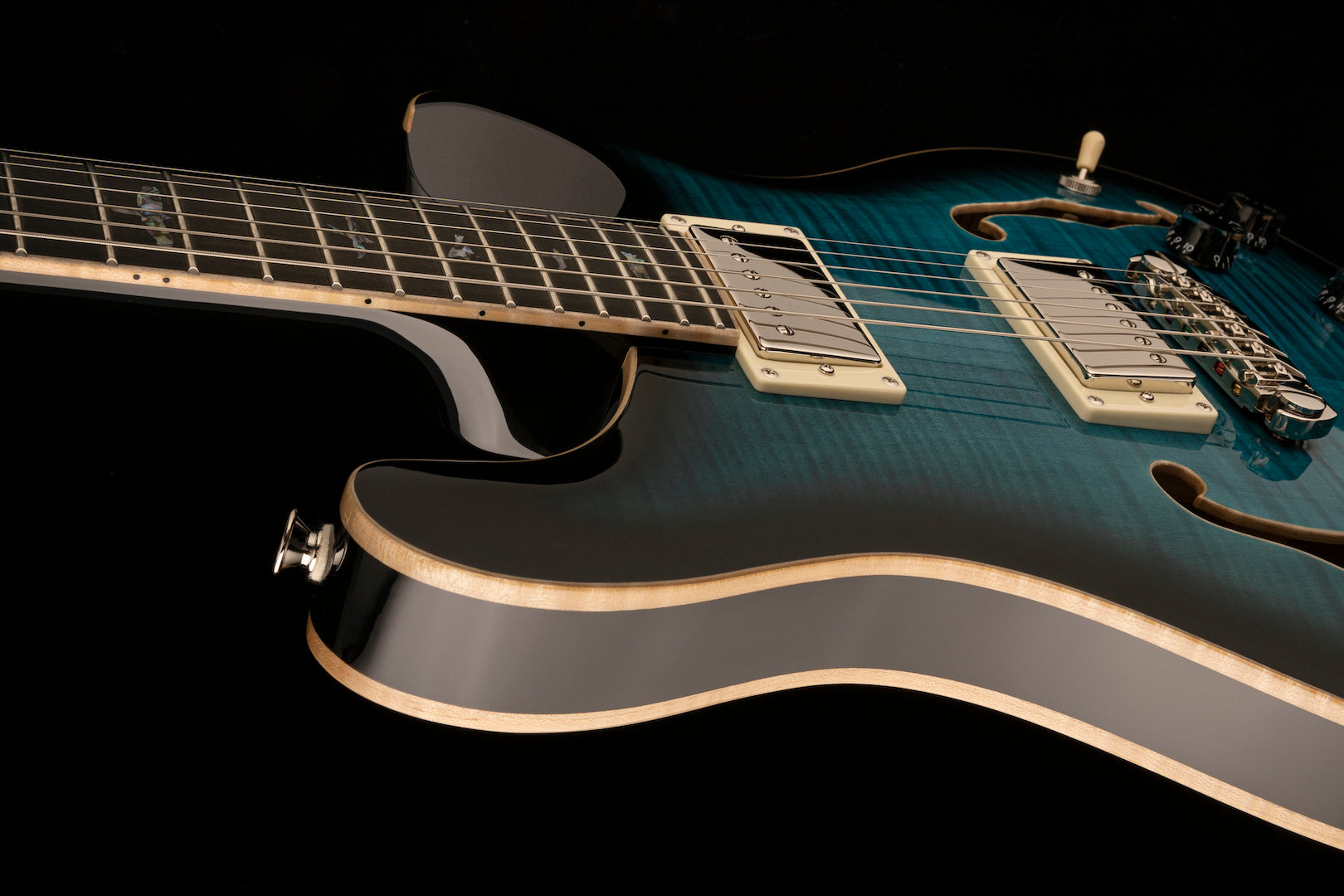 PRS SE Hollowbody II Piezo Electric Guitar (Peacock Blue)