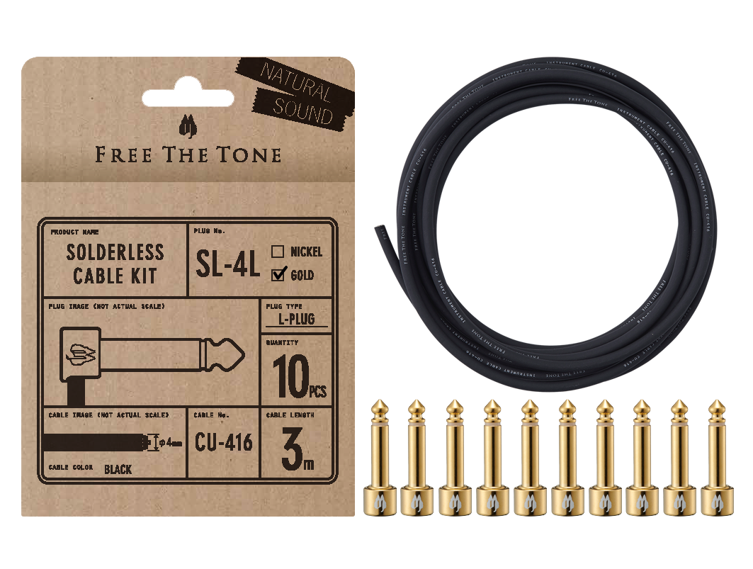 Free The Tone SL-4 Solderless Cable Kit (Gold)