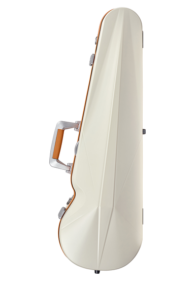 BAM Supreme Ice Hightech Polycarbonate Violin Case, White-Orange