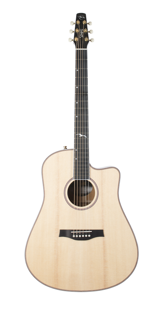 Seagull Natural Artist Mosaic CW HG EQ 6 String RH Acoustic Electric Guitar with Tric Case (047758) 木結他