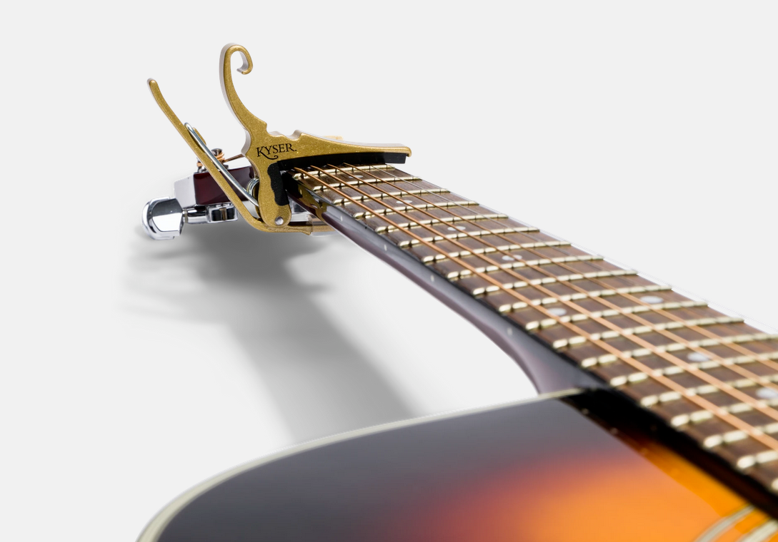 Kyser Quick-change Acoustic Guitar Capo (Gold)