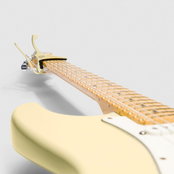 Kyser® x Fender® Quick-Change® Electric Guitar Capo (Olympic White)