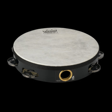 REMO 8" Fiberskyn Tambourine, Quadura Black