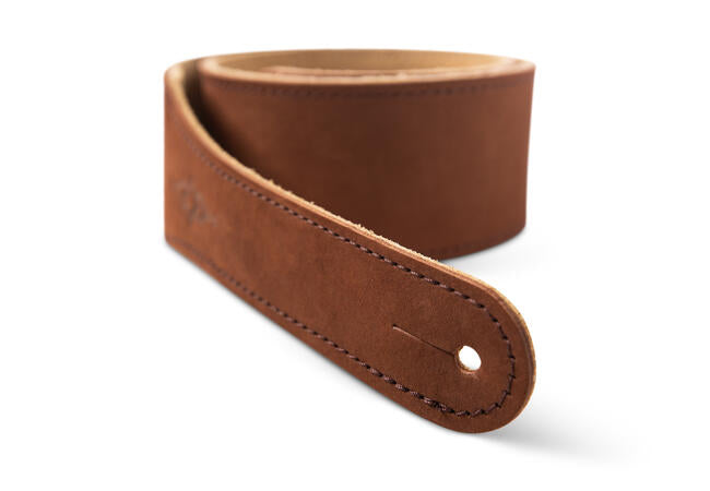 Taylor Gemstone 2.5" Sanded Leather Guitar Strap (Medium Brown)