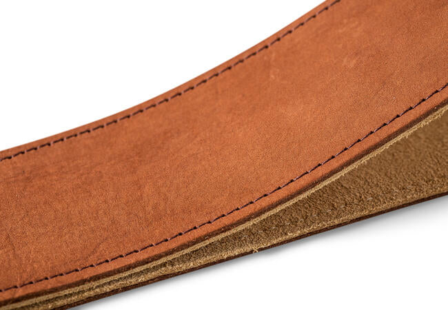 Taylor Gemstone 2.5" Sanded Leather Guitar Strap (Medium Brown)