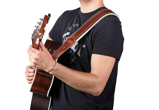 Taylor Renaissance 2.5" Leather Guitar Strap (Medium Brown)