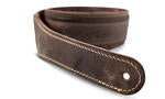 Taylor Element Distressed Leather Guitar Strap - Dark Brown (2.5")
