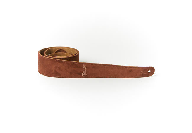Taylor Strap, Embroidered Suede, 2.5" - Chocolate Brown