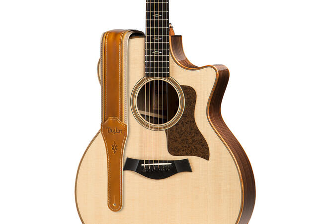 Taylor Reflections 2.5" Leather Guitar Strap - Palomino