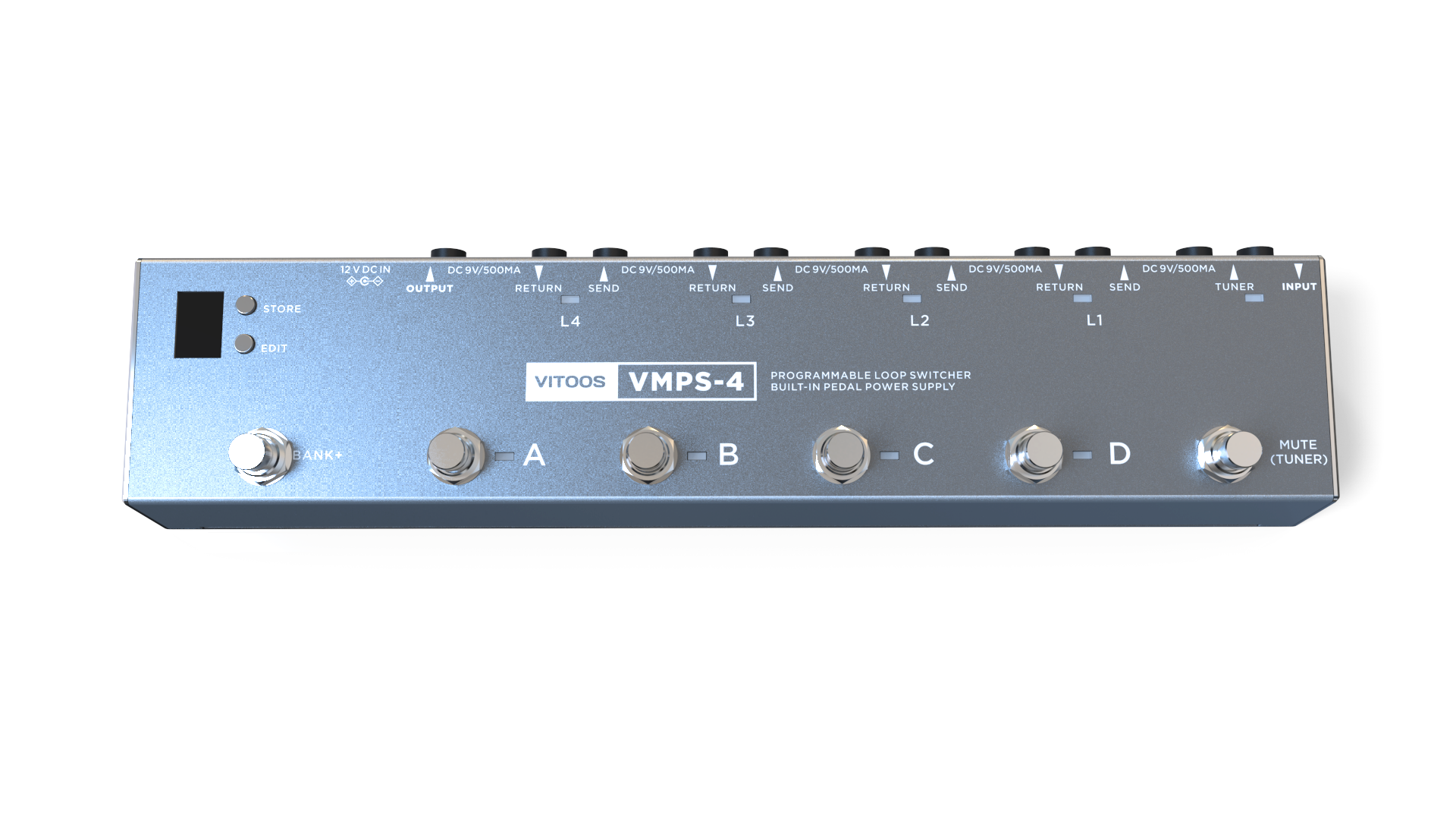 Vitoos VMPS-4 Progammer Loop Switcher Built-in Pedal Power Supply