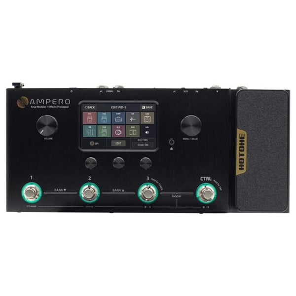 HOTONE Ampero Amp Modeler and Multi-Effect Processor (Black Version)