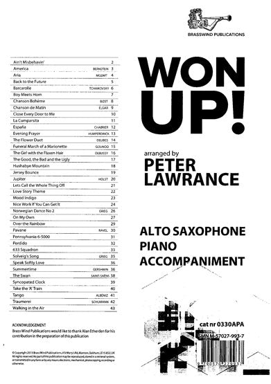 Won Up! for Alto Sax (Piano Accompaniment)