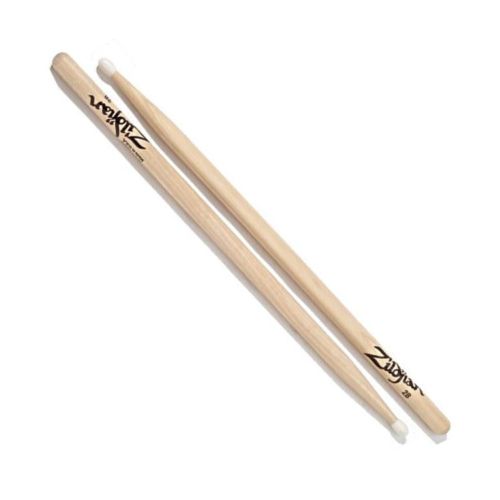 ZILDJIAN 2B Nylon-Tip Natural Drumsticks (Hickory)